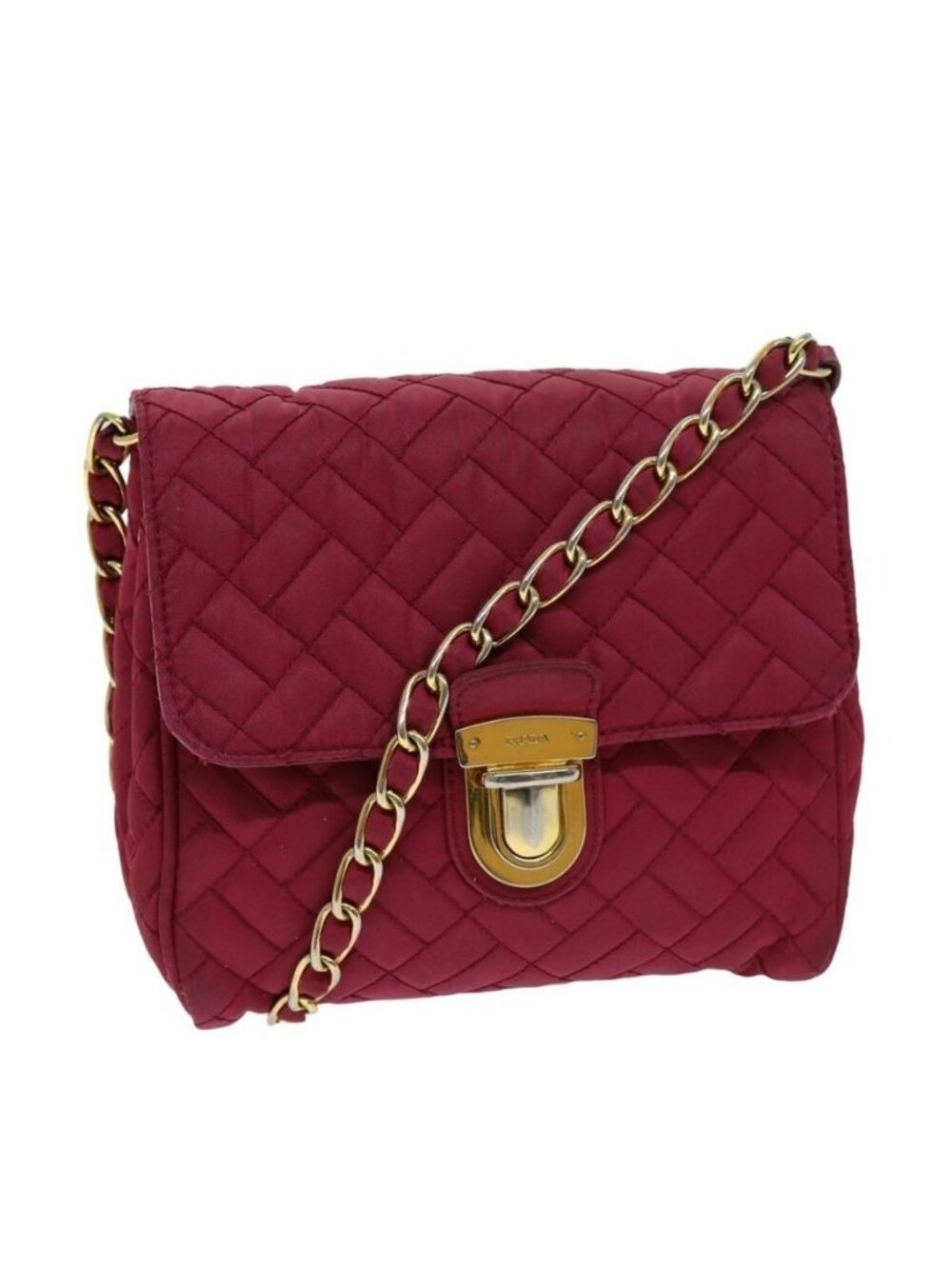 Authentic PRADA Chain Shoulder Bag Nylon Pink
